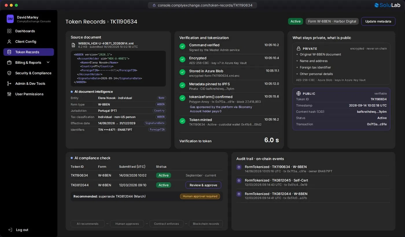 Token Detail & AI Extraction