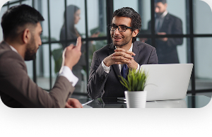SoluLab engineers discussing a project