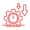 Improved Efficiency With Minimal Delay Icon