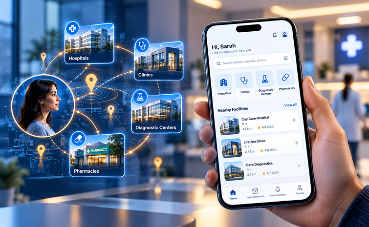 App that fills the Informational gap between patients and their available healthcare facilities