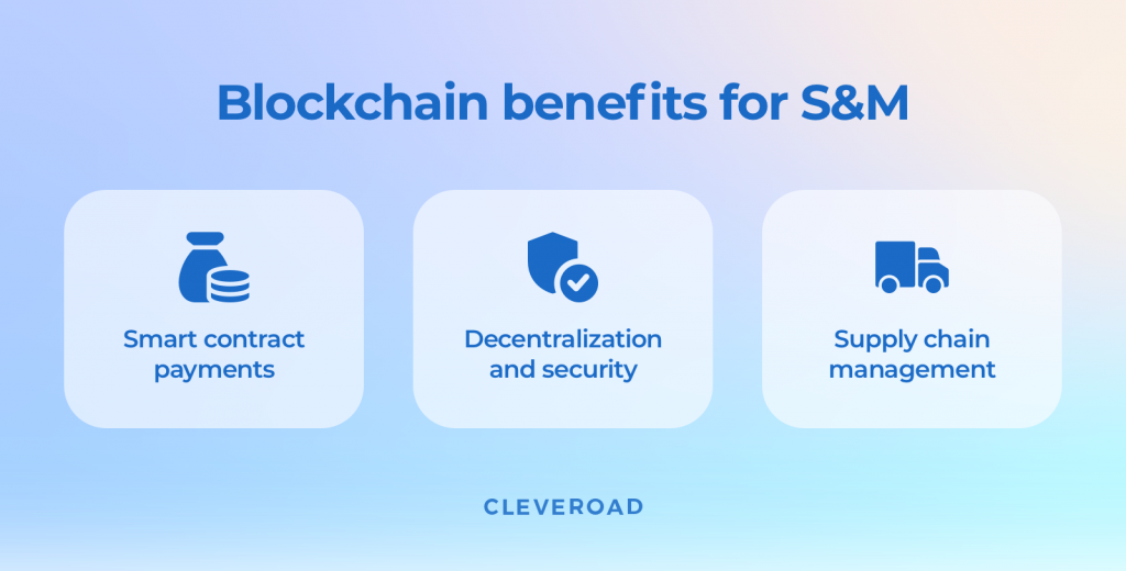 Blockchain benefits for S&M