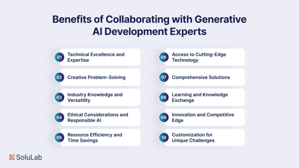 The Benefits of Collaborating with Generative AI Development Experts