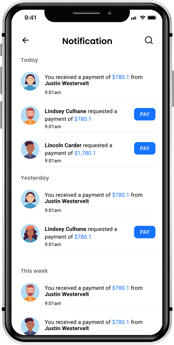 Notification Screens