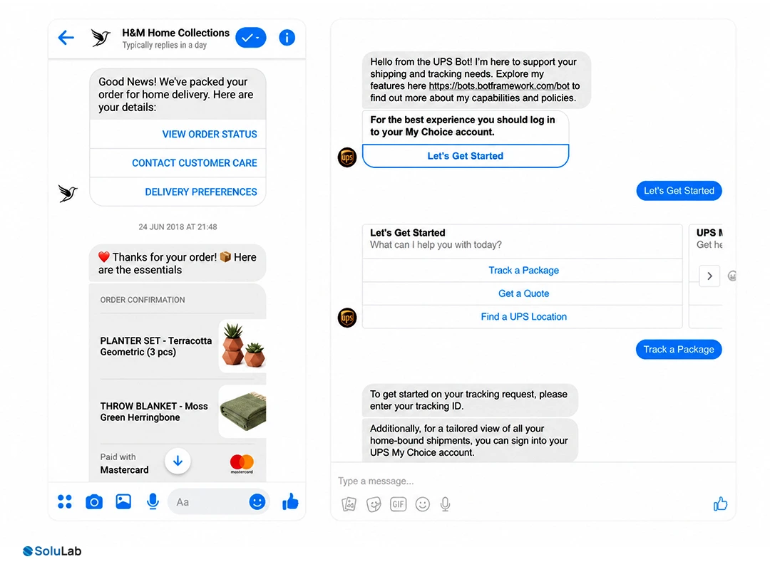 Order tracking and notifications