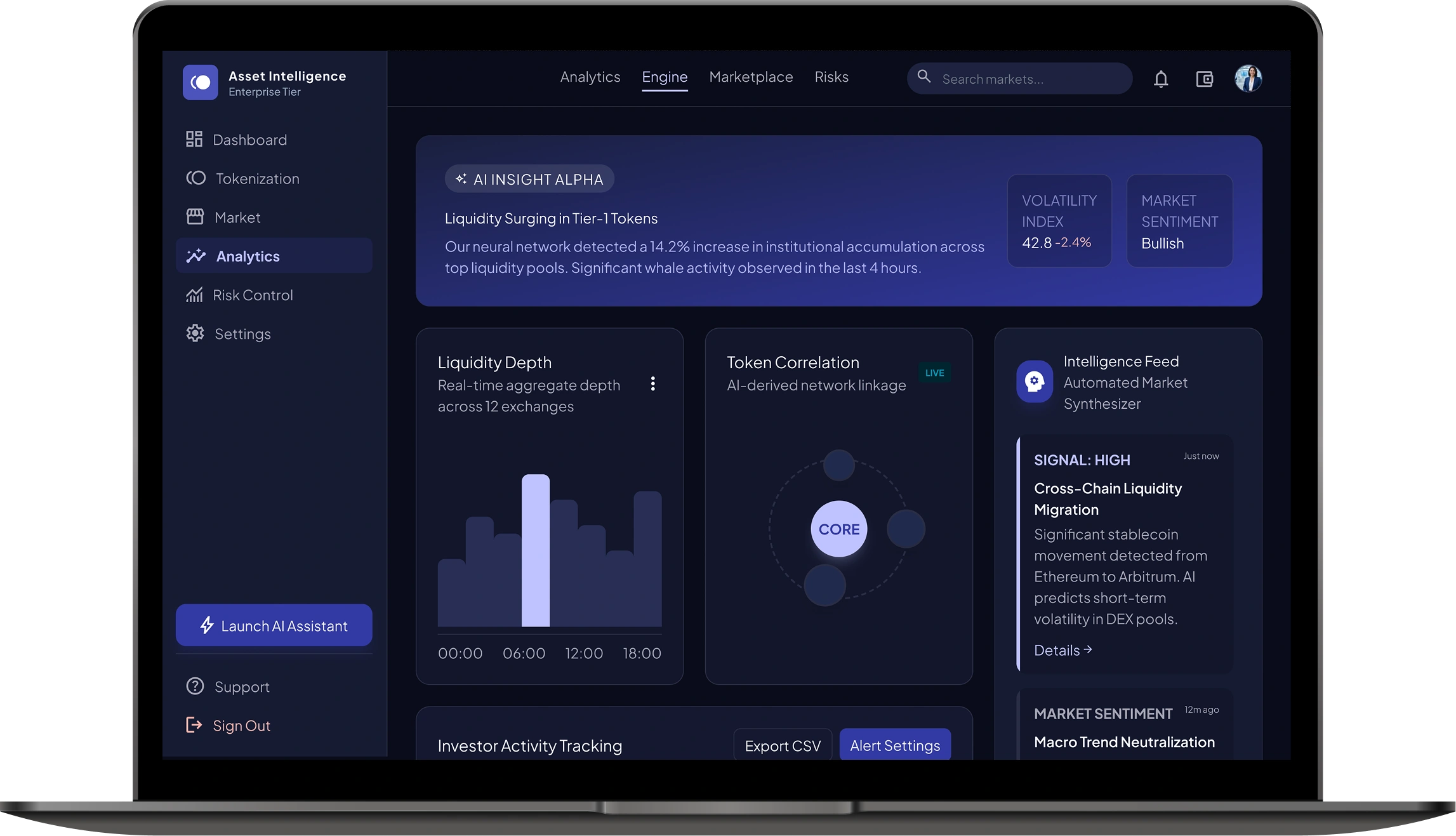 AI-Powered Market Intelligence
 screen