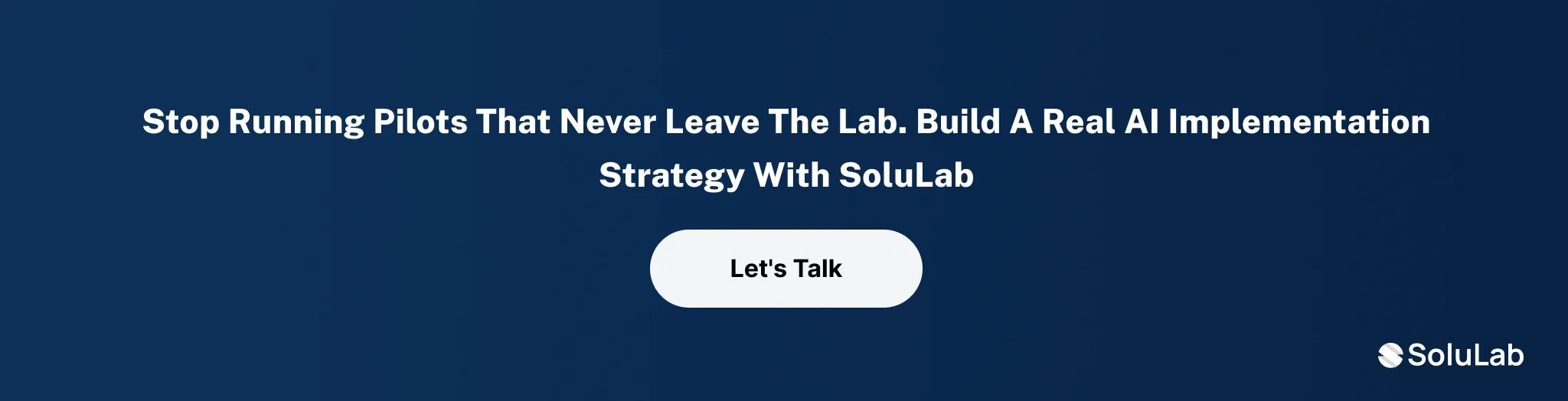 Build a real AI implementation strategy