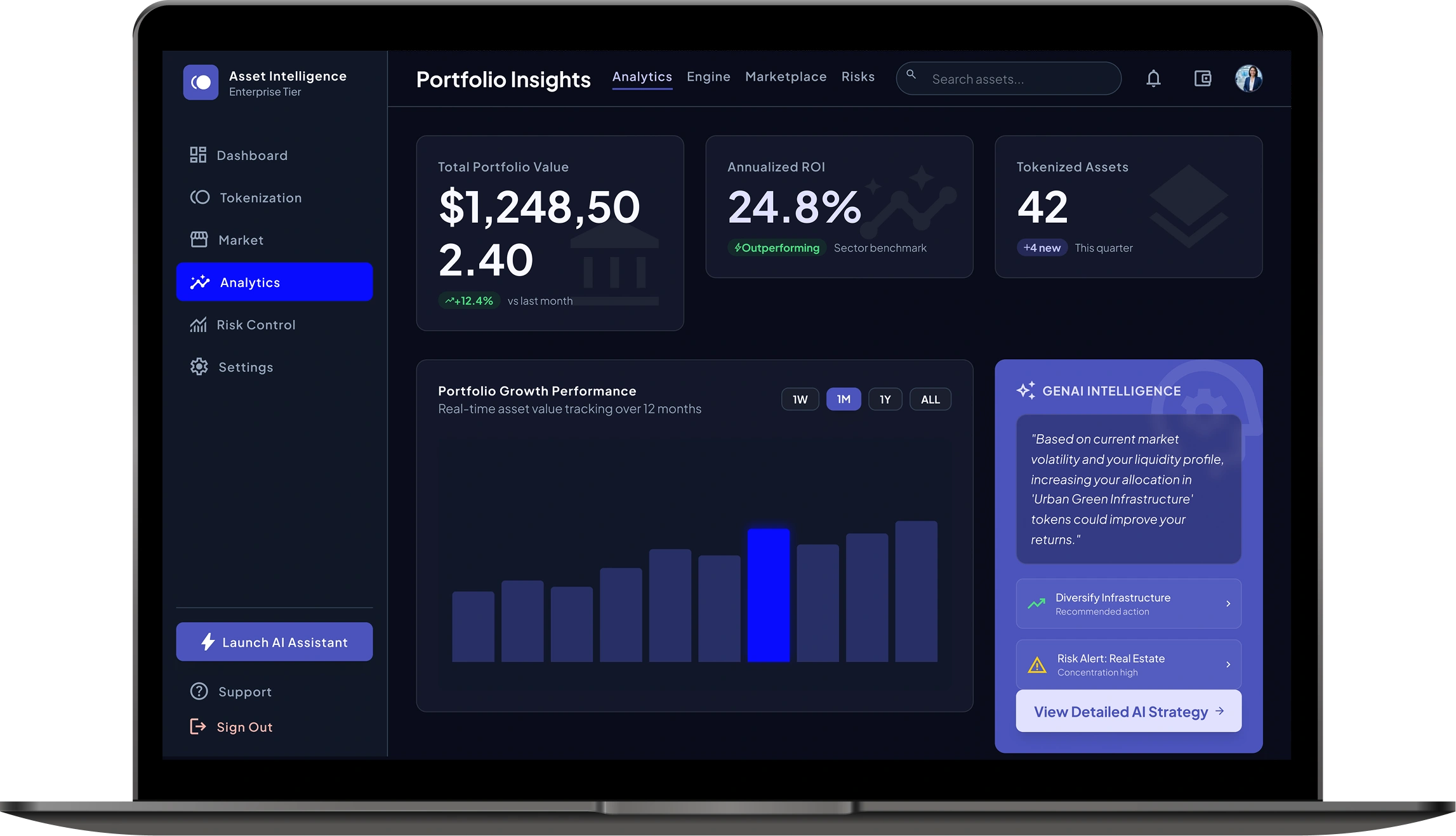 AI-Powered Tokenized RWA Platform Mockup