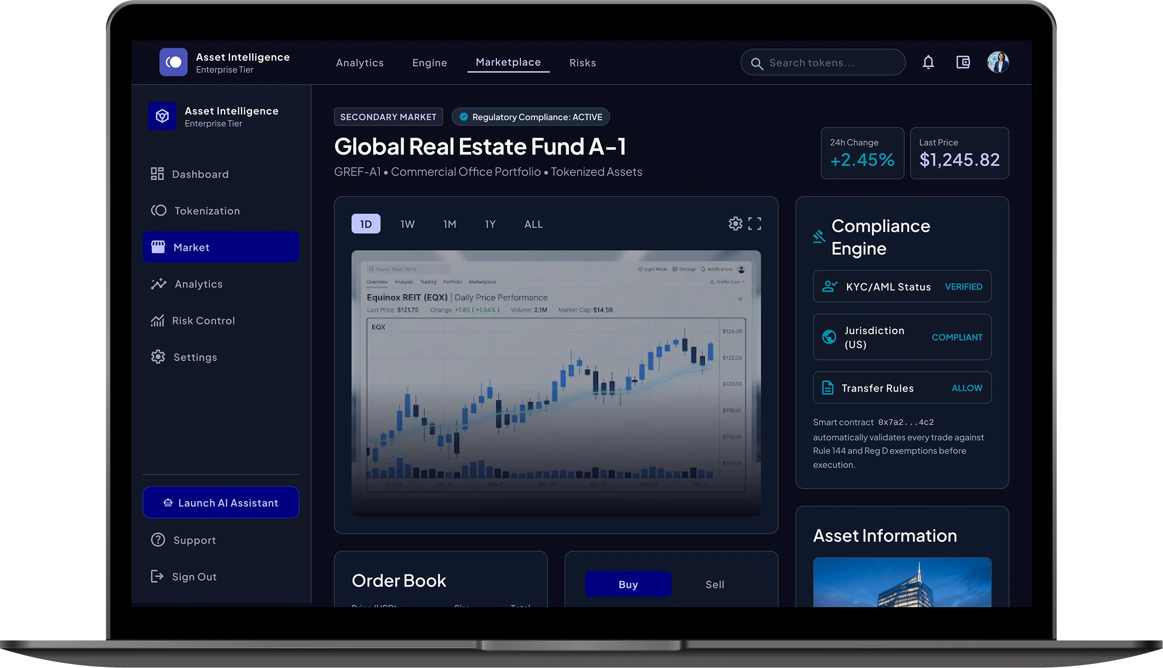 Secondary Trading Marketplace
 screen