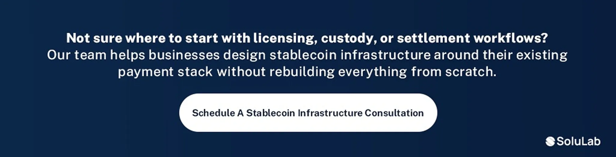 Stablecoin infrastructure consultation
