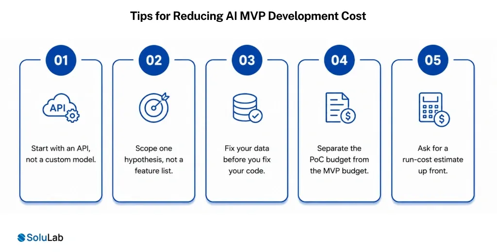 Tips for Reducing AI MVP Development Cost