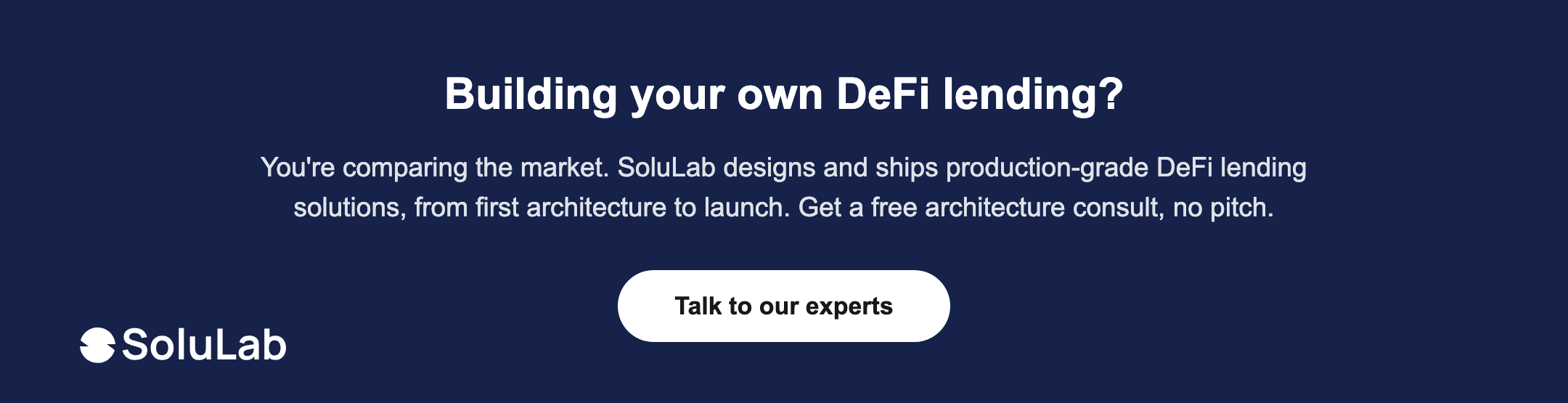 Building your own DeFi lending?