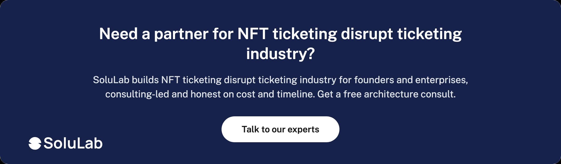 Need a partner for NFT ticketing disrupt ticketing industry?