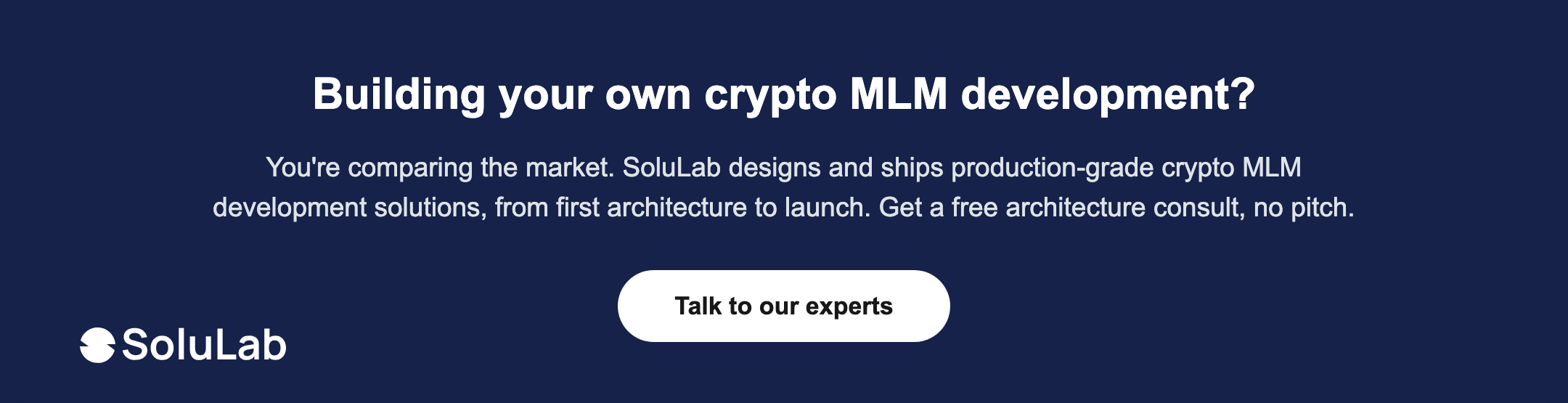Building your own crypto MLM development?