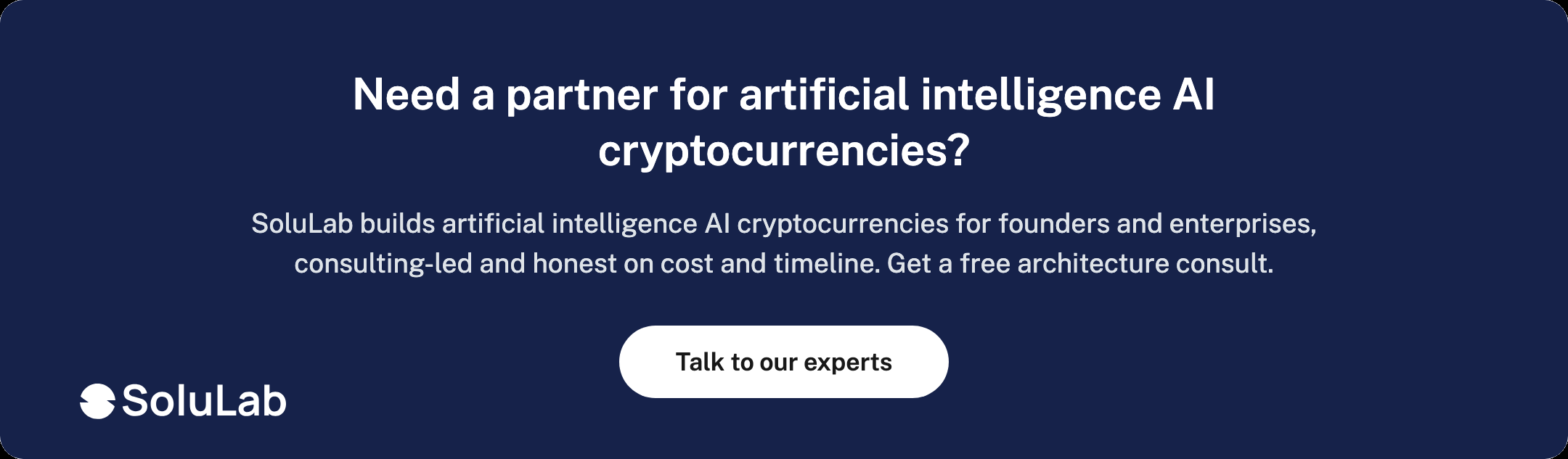 Need a partner for artificial intelligence AI cryptocurrencies?