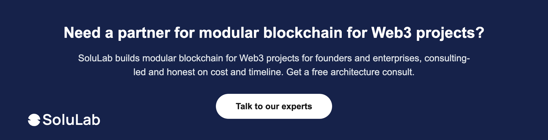 Need a partner for modular blockchain for web3 projects?