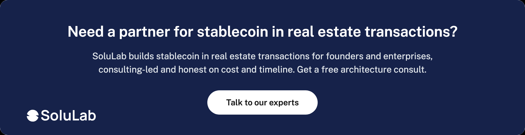 Need a partner for stablecoin in real estate transactions?