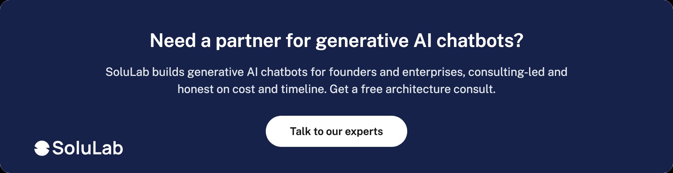Need a partner for generative AI chatbots?