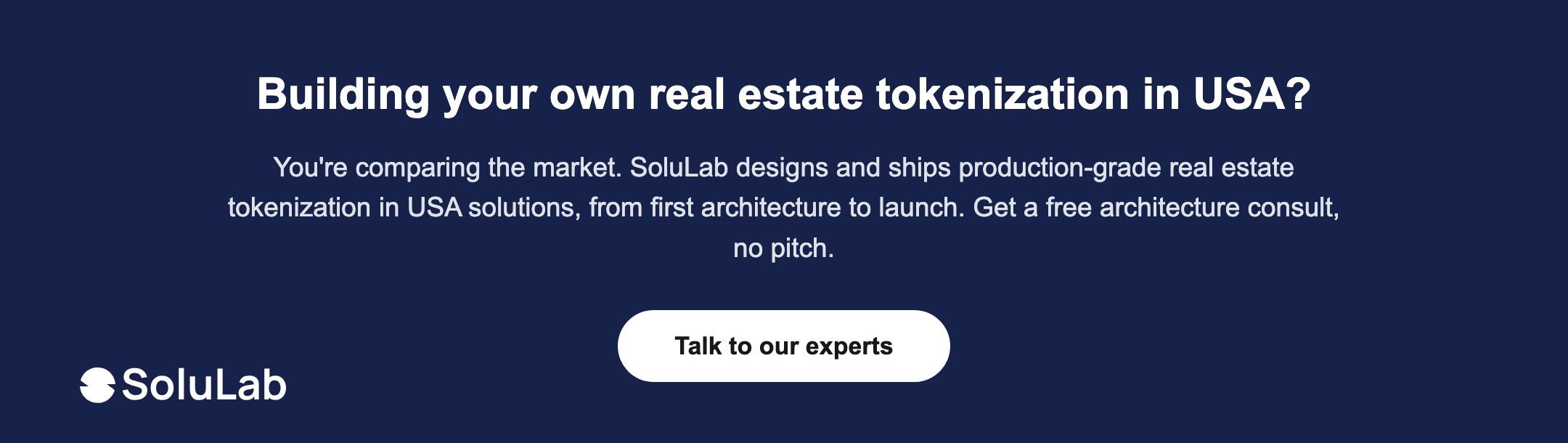 Building your own real estate tokenization in USA?