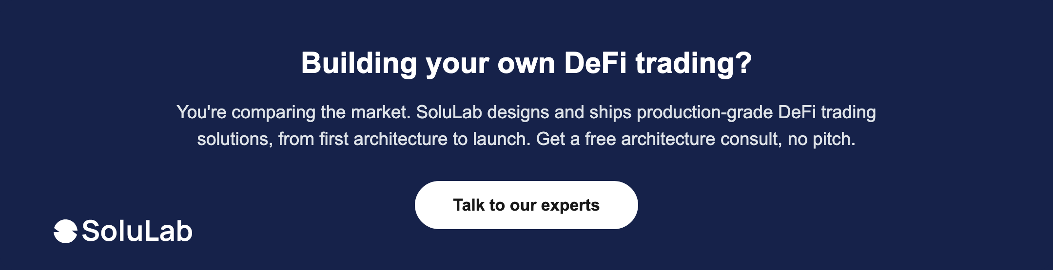 Building your own DeFi trading?