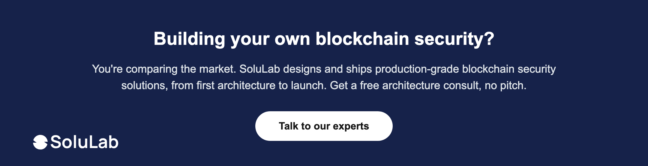 Building your own blockchain security?