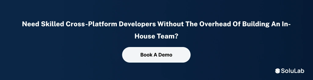 SoluLab consultation banner for hiring Flutter and React Native engineers
