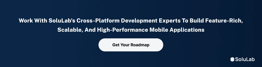 SoluLab banner offering a scoped quote for cross-platform development
