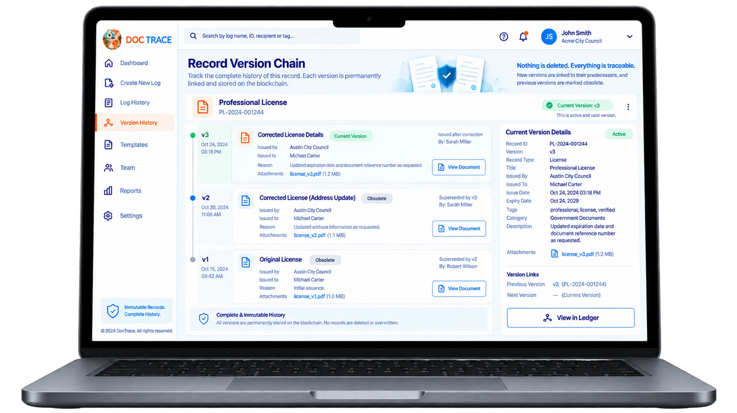 Version Chaining and Obsolescence Engine

 screen