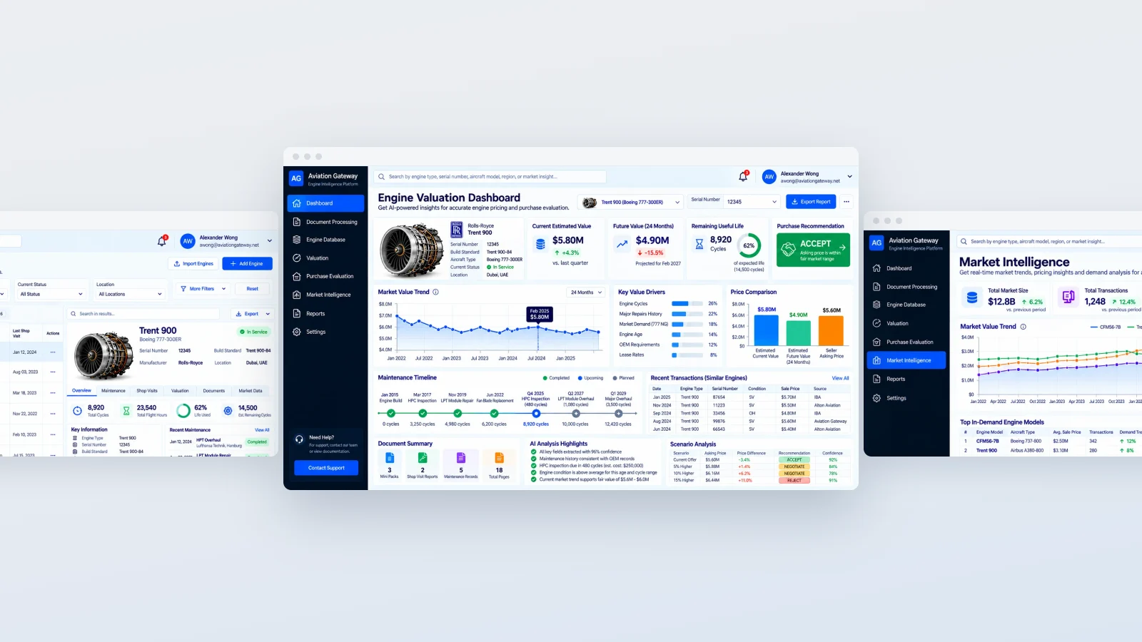 AI-Powered Aircraft Engine Valuation & Purchase Intelligence Platform for Aviation Industry