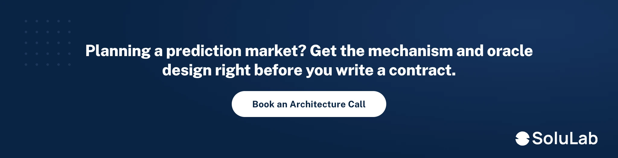 Planning a prediction market? Book an architecture call with SoluLab