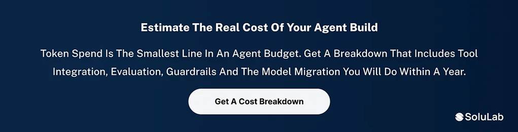 AI agent development cost breakdown and estimate