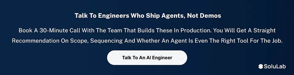 Talk to SoluLab engineers about AI agent development