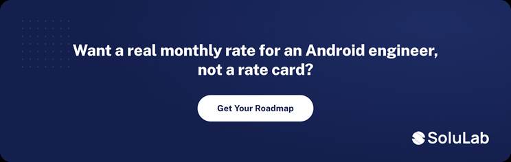 SoluLab banner offering a scoped quote for dedicated Android development