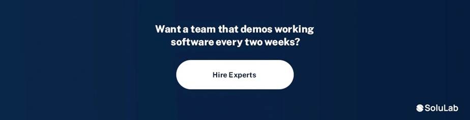 SoluLab consultation banner for engaging an agile development team