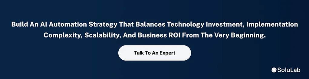 AI automation consultant CTA to talk to an expert about automation strategy and ROI