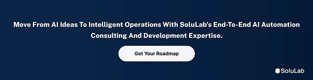 AI automation consultant CTA to get a roadmap from AI ideas to intelligent operations