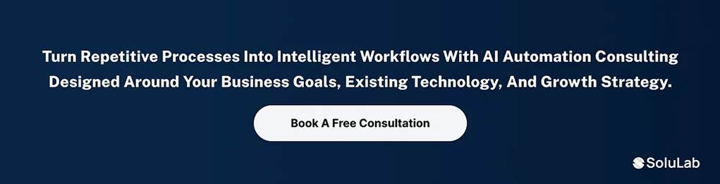 AI automation consultant CTA to book a free consultation on intelligent workflows