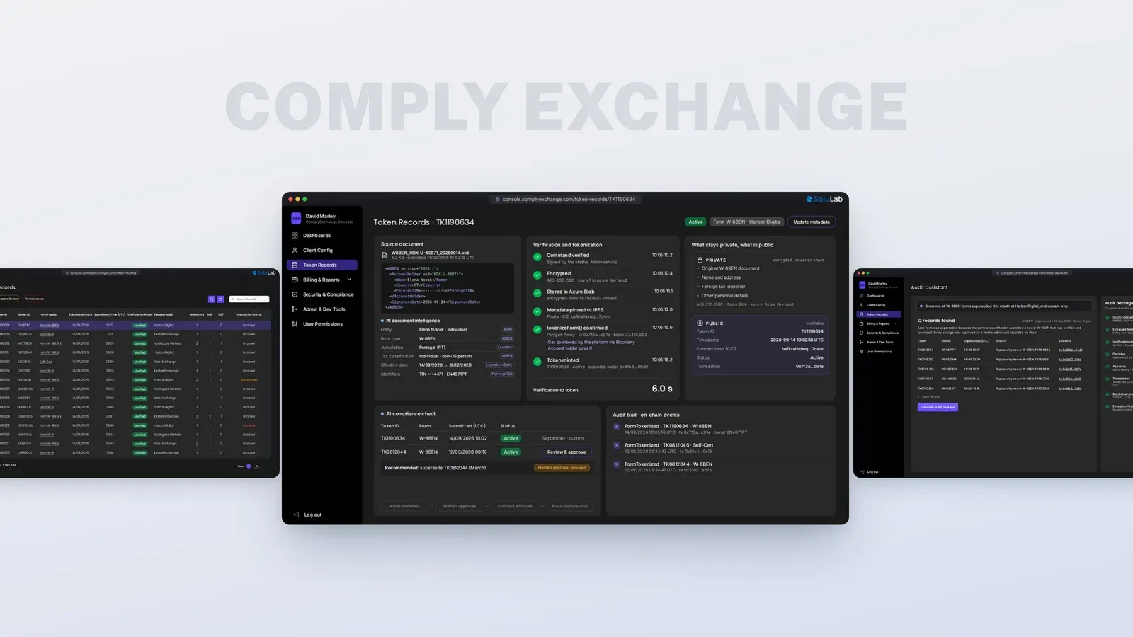 AI-Powered Tax Form Tokenization & Compliance Evidence Platform